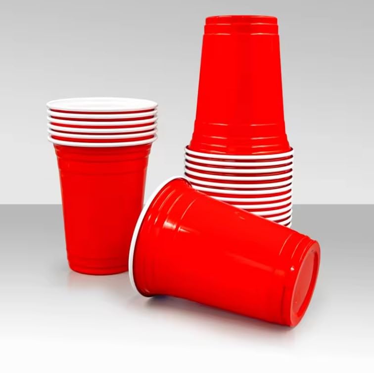 Red party cups reusable and disposable